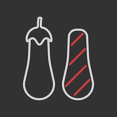 EPS 해외이미지 일러스트 가지 단면 사람없음 검은색 슬라이스 해외일러스트 컬러 채소 파일형식 벡터 이미지허브