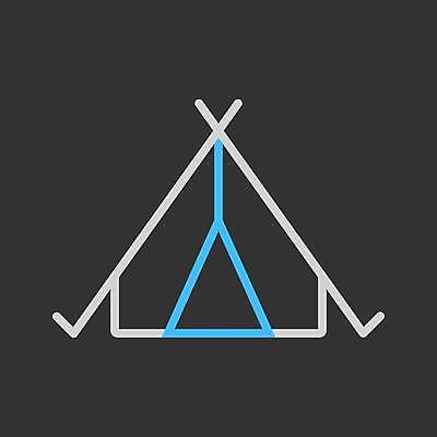 EPS 해외이미지 일러스트 텐트 사람없음 검은색 캠핑 해외일러스트 컬러 레저 캠핑도구 파일형식 벡터 이미지허브