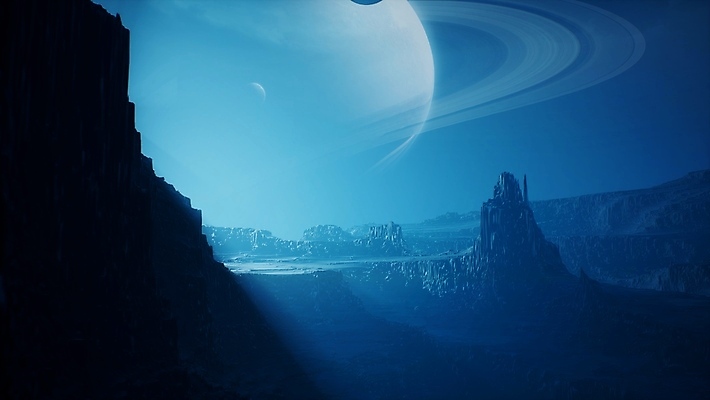 포토 JPG 해외이미지 사람없음 파란색 행성 디지털합성 SF 해외포토 컬러 우주 파일형식 이미지허브