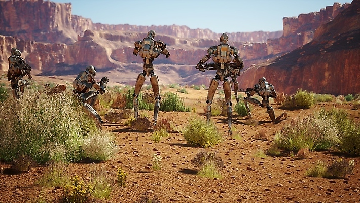 JPG 해외이미지 주간 들기 사람없음 야외 3D 사막 총 우주선 디지털합성 전쟁 전투로봇 SF 해외포토 포토 자연요소 무기 모션 우주 로봇 파일형식 이미지허브