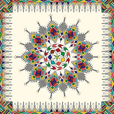 JPG 해외이미지 디자인 백그라운드 패턴 일러스트 사람없음 전통무늬 사각형 원형 삼각형 아랍 격자 기하학 스타일 해외일러스트 도형 전통 무늬 파일형식 이미지허브