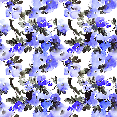 포토 JPG 해외이미지 꽃잎 꽃 잎 패턴 일러스트 캘리그라피 붓터치 수묵화 미술 사람없음 파란색 동양화 번짐 해외일러스트 식물 컬러 무늬 문화예술 파일형식 효과 이미지허브