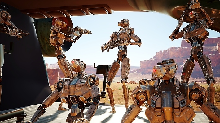 JPG 해외이미지 주간 들기 사람없음 야외 3D 사막 총 우주선 디지털합성 전쟁 전투로봇 SF 해외포토 포토 자연요소 무기 모션 우주 로봇 파일형식 이미지허브