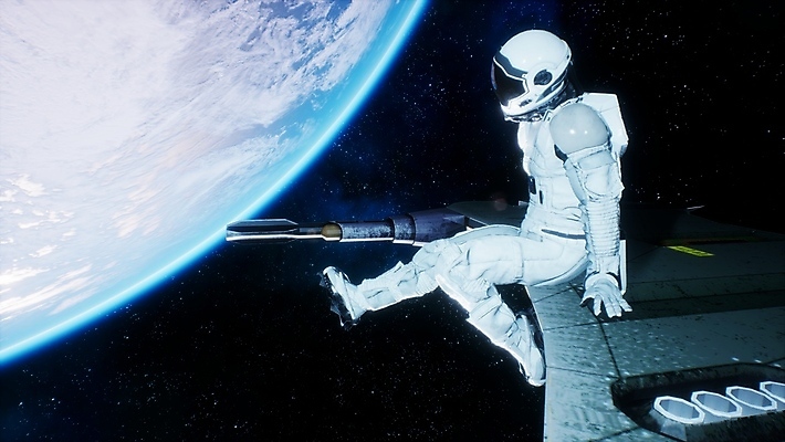 포토 JPG 해외이미지 전신 지구 한명 사람 앉기 성인 옆모습 우주 행성 우주선 디지털합성 우주복 성인한명만 SF 해외포토 1 옷 뷰포인트 모션 성인만 파일형식 이미지허브