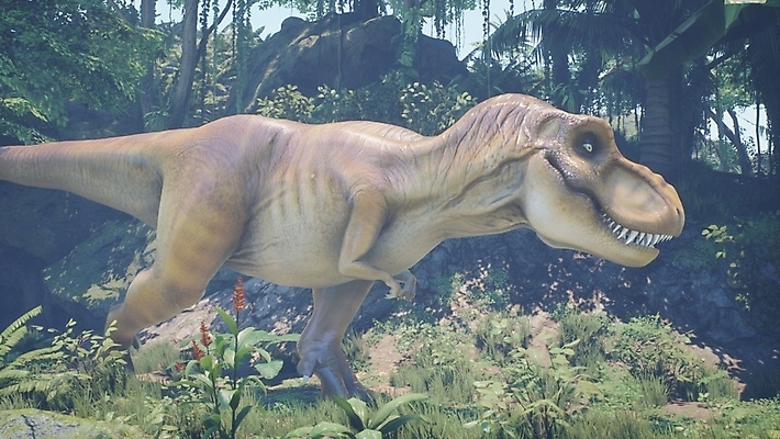 JPG 해외이미지 주간 나무 한마리 야생동물 사람없음 야외 3D 걷기 숲 고생물 육식공룡 티라노사우루스 쥬라기 해외포토 포토 자연요소 식물 동물 1 모션 생물 디지털합성 공룡 파일형식 이미지허브