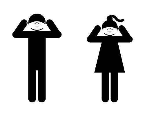 EPS 해외이미지 여자 남자 얼굴 일러스트 건강 가면 안전 소년 픽토그램 숫자 검은색 장비 흰색 입 막대기 플랫 보호 연습 돌봄 해외일러스트 문자 어린이 컬러 컨셉 모션 사람 신체부위 파일형식 벡터 이미지허브