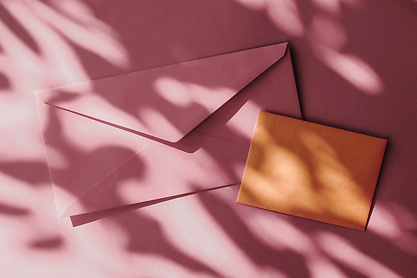 포토 JPG 해외이미지 종이 편지봉투 그림자 사람없음 햇빛 그늘 감성 연분홍색 카피스페이스 해외포토 분홍색 컨셉 봉투 태양 공백 편지 파일형식 이미지허브