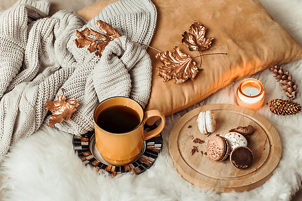 포토 JPG 해외이미지 커피 쿠션 낙엽 겨울 초 실내 사람없음 머그컵 스웨터 컵받침 오브젝트 솔방울 감성 마카롱 나무쟁반 해외포토 계절 음료 컨셉 상의 잎 디저트 쟁반 내부 목재 컵 받침대 파일형식 이미지허브