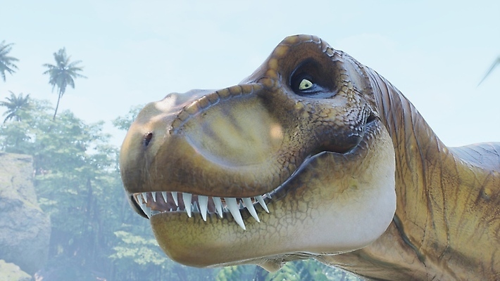 JPG 해외이미지 주간 나무 한마리 야생동물 근접촬영 사람없음 야외 3D 숲 고생물 육식공룡 티라노사우루스 쥬라기 해외포토 포토 자연요소 식물 동물 1 뷰포인트 생물 디지털합성 공룡 파일형식 이미지허브