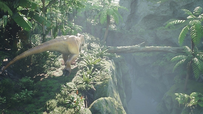 JPG 해외이미지 주간 나무 한마리 길 야생동물 사람없음 야외 3D 걷기 절벽 숲 고생물 육식공룡 티라노사우루스 쥬라기 해외포토 포토 자연요소 식물 동물 1 모션 생물 디지털합성 공룡 파일형식 이미지허브