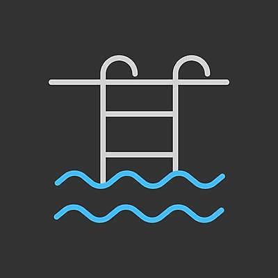 EPS 해외이미지 일러스트 사다리 수영장 사람없음 검은색 해외일러스트 컬러 도구 파일형식 벡터 이미지허브