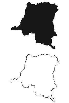 EPS 해외이미지 실루엣 백그라운드 지도 일러스트 흑백 그래픽 검은색 흰색 경계선 땅 윤곽 고립 전국 지리 콩고 해외일러스트 선 컬러 아프리카 촬영기법 경계 파일형식 벡터 이미지허브