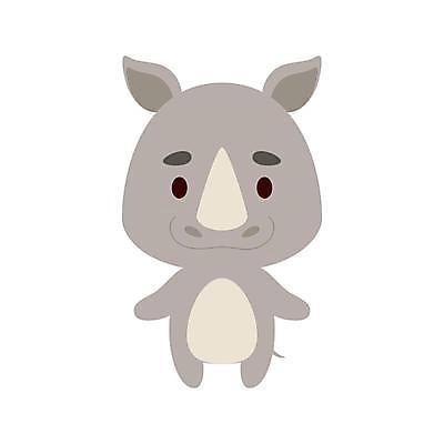 EPS 해외이미지 동물캐릭터 일러스트 사람없음 귀여움 회색 만화 코뿔소 해외일러스트 일러캐릭터 동물 캐릭터 컬러 컨셉 포유류 파일형식 벡터 이미지허브