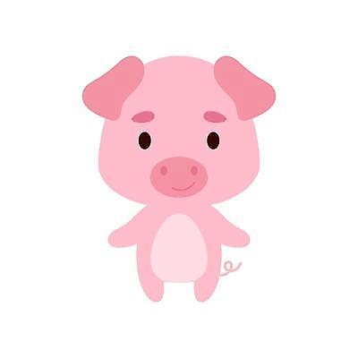 EPS 해외이미지 분홍색 일러스트 사람없음 귀여움 돼지 만화 돼지캐릭터 해외일러스트 컬러 동물캐릭터 컨셉 포유류 파일형식 벡터 이미지허브