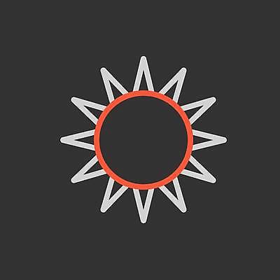 EPS 해외이미지 일러스트 사람없음 태양 검은색 해외일러스트 자연요소 컬러 파일형식 벡터 이미지허브