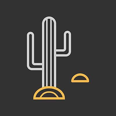 EPS 해외이미지 일러스트 선인장 사람없음 검은색 사막 해외일러스트 식물 컬러 파일형식 벡터 이미지허브