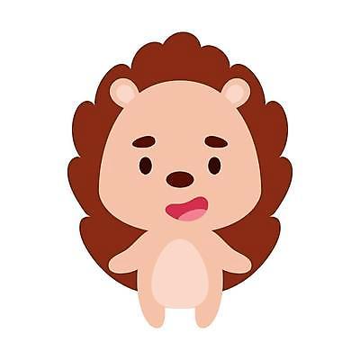 EPS 해외이미지 일러스트 사람없음 갈색 귀여움 만화 고슴도치캐릭터 해외일러스트 컬러 동물캐릭터 컨셉 고슴도치 파일형식 벡터 이미지허브