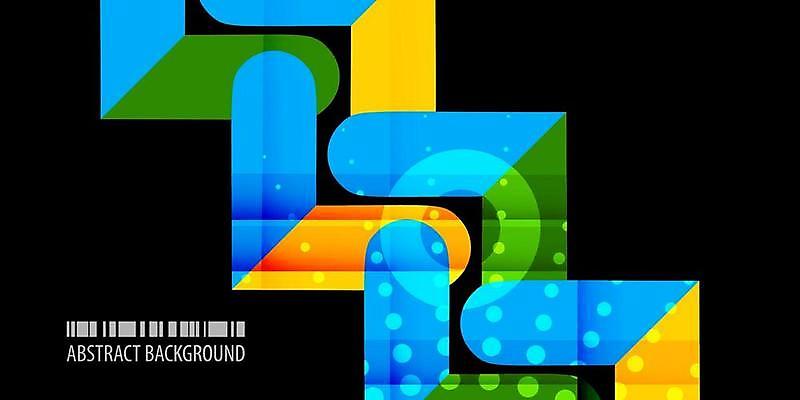 EPS 해외이미지 백그라운드 일러스트 사람없음 파란색 노란색 점 지오메트릭 해외일러스트 컬러 파일형식 벡터 이미지허브