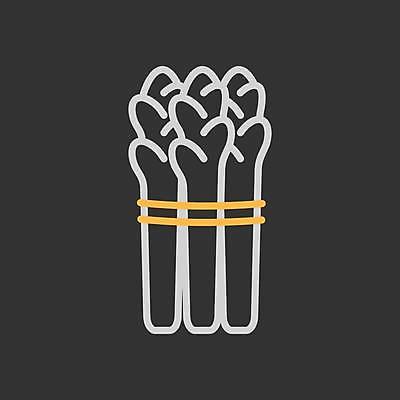 EPS 해외이미지 일러스트 사람없음 검은색 다발 아스파라거스 해외일러스트 컬러 채소 파일형식 벡터 이미지허브