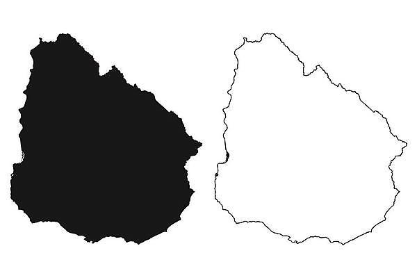 EPS 해외이미지 실루엣 백그라운드 지도 일러스트 흑백 그래픽 검은색 흰색 경계선 땅 윤곽 고립 우루과이 전국 지리 해외일러스트 선 컬러 촬영기법 남아메리카 경계 파일형식 벡터 이미지허브