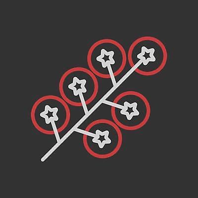 EPS 해외이미지 줄기 일러스트 방울토마토 사람없음 검은색 해외일러스트 식물 컬러 토마토 파일형식 벡터 이미지허브