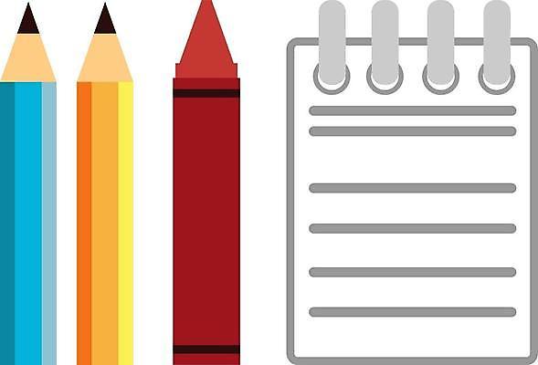 EPS 해외이미지 클립아트 학생 디자인 교육 일러스트 학교 문구용품 그래픽 스터디 연필 공책 유치원 만화 그림 크레파스 코믹 고립 엘리먼트 초보 해외일러스트 학용품 학습 필기구 오브젝트 파일형식 벡터 이미지허브