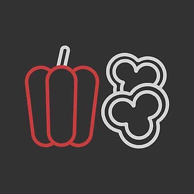 EPS 해외이미지 일러스트 단면 피망 파프리카 사람없음 검은색 해외일러스트 컬러 채소 파일형식 벡터 이미지허브