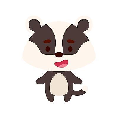 EPS 해외이미지 동물캐릭터 일러스트 사람없음 귀여움 만화 오소리 해외일러스트 일러캐릭터 동물 캐릭터 컨셉 파일형식 벡터 이미지허브