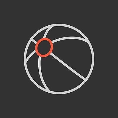 EPS 해외이미지 일러스트 사람없음 검은색 비치볼 해외일러스트 컬러 공 바캉스용품 파일형식 벡터 이미지허브