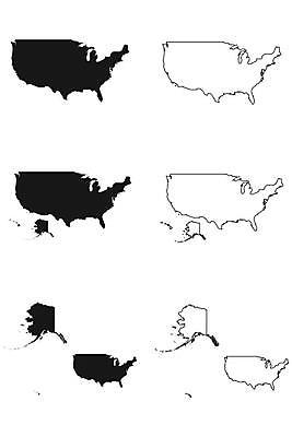 EPS 해외이미지 실루엣 백그라운드 지도 일러스트 흑백 그래픽 검은색 미국 흰색 경계선 땅 윤곽 고립 전국 지리 해외일러스트 선 컬러 북아메리카 촬영기법 경계 파일형식 벡터 이미지허브