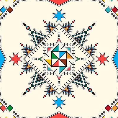 JPG 해외이미지 디자인 백그라운드 패턴 일러스트 사람없음 전통무늬 사각형 삼각형 아랍 바람개비 기하학 스타일 해외일러스트 도형 전통 무늬 파일형식 이미지허브