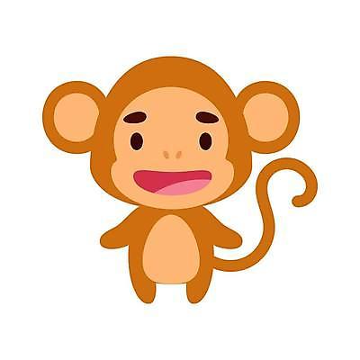 EPS 해외이미지 일러스트 사람없음 갈색 귀여움 원숭이 만화 원숭이캐릭터 해외일러스트 컬러 동물캐릭터 컨셉 포유류 파일형식 벡터 이미지허브