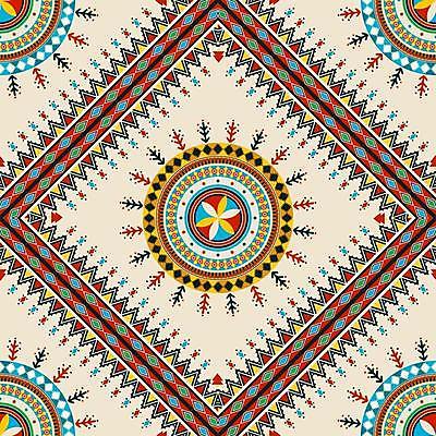 JPG 해외이미지 디자인 백그라운드 패턴 일러스트 사람없음 전통무늬 원형 삼각형 아랍 마름모 기하학 스타일 해외일러스트 도형 전통 무늬 파일형식 이미지허브