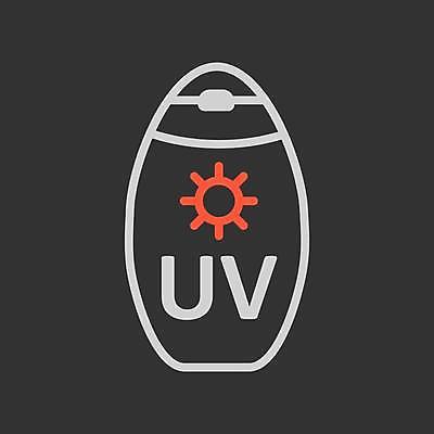 EPS 해외이미지 일러스트 사람없음 검은색 선크림 해외일러스트 컬러 화장품 파일형식 벡터 이미지허브