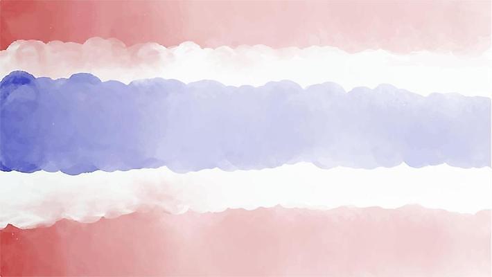 EPS 해외이미지 백그라운드 일러스트 붓터치 사람없음 빨간색 파란색 번짐 태국국기 카피스페이스 해외일러스트 컬러 공백 국기 파일형식 벡터 효과 이미지허브