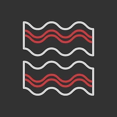 EPS 해외이미지 일러스트 사람없음 검은색 베이컨 해외일러스트 컬러 돼지고기 파일형식 벡터 이미지허브