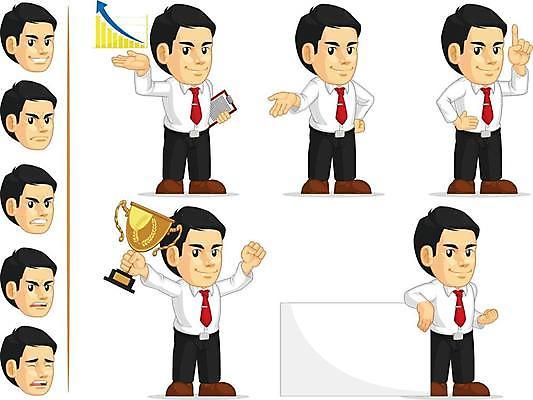 EPS 해외이미지 클립아트 직업 캐릭터 디자인 셔츠 일러스트 회사 넥타이 노동자 그래픽 흰색 직장인 투명 만화 종업원 그림 경영자 코믹 고립 마스코트 엘리먼트 해외일러스트 일러캐릭터 잡화 컬러 상의 비즈니스 리더 파일형식 벡터 이미지허브