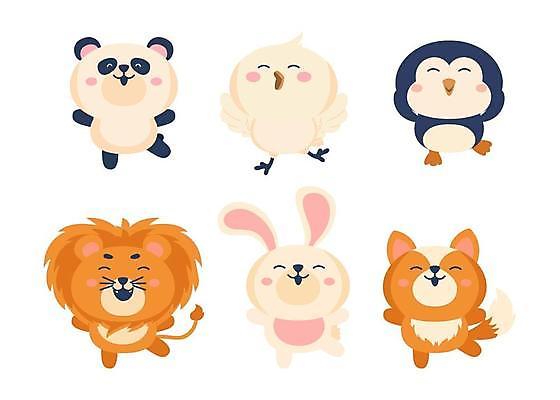 EPS 해외이미지 동물캐릭터 일러스트 조류 사람없음 토끼 사자 판다 펭귄 여우 해외일러스트 일러캐릭터 동물 캐릭터 곰 포유류 반려동물 파일형식 벡터 이미지허브