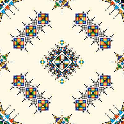 JPG 해외이미지 디자인 백그라운드 패턴 일러스트 사람없음 전통무늬 사각형 삼각형 아랍 기하학 스타일 해외일러스트 도형 전통 무늬 파일형식 이미지허브