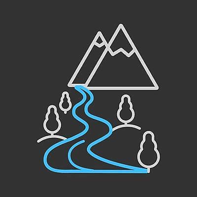 EPS 해외이미지 디자인 여행 일러스트 비즈니스 자연 산 풍경 야외 물 강 골짜기 계곡 얼음 검은색 어둠 바위 심볼 언덕 사인 고립 원정 절정 해외일러스트 자연요소 컬러 돌_바위 생태계 파일형식 벡터 이미지허브