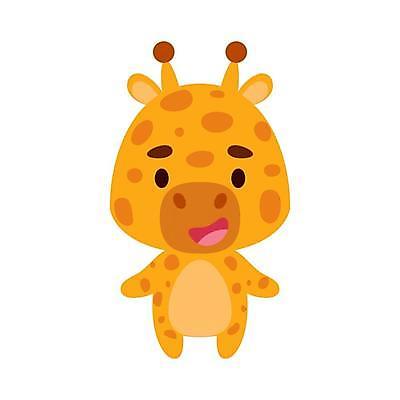 EPS 해외이미지 동물캐릭터 일러스트 사람없음 귀여움 주황색 만화 기린 해외일러스트 일러캐릭터 동물 캐릭터 컬러 컨셉 포유류 파일형식 벡터 이미지허브