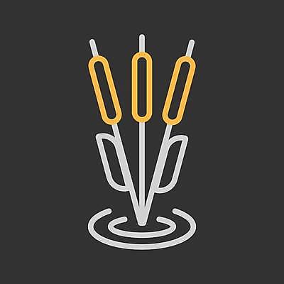 EPS 해외이미지 일러스트 사람없음 검은색 부들 해외일러스트 컬러 파일형식 벡터 이미지허브