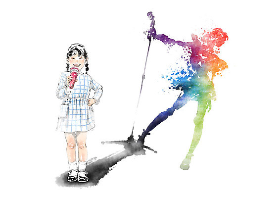 전신 PSD 여자 교육 어린이 포즈 일러스트 캘리그라피 노래 붓터치 미래 그림자 한명 사람 소녀 컬러풀 희망 꿈 가수 마이크 번짐 장래희망 연예인 소녀한명만 국내일러스트 직업 1 감정 음악 컬러 음향기기 컨셉 음악가 여자한명만 소녀만 파일형식 효과