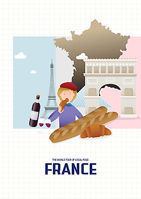 남자 행복 여행 일러스트 휴가 한명 사람 상반신 성인 세계 와인 세계여행 바게트 에펠탑 크루아상 개선문 루브르박물관 성인남자한명만 국내일러스트 AI파일 1 감정 빵 주류 박물관 파리 랜드마크 남자한명만 성인남자만 파일형식 벡터