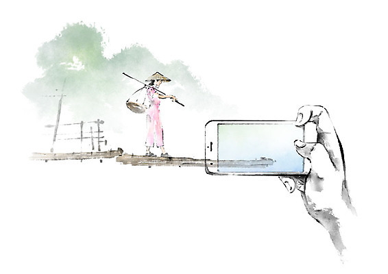 전신 PSD 해외풍경 손 여자 분홍색 일러스트 캘리그라피 붓터치 한손 한명 들기 사람 풍경 손짓 성인 신체부위 초록색 파란색 스마트폰 바구니 스크린 사진촬영 촬영 터치 추억 전통의상 힐링 베트남 번짐 랜드마크 아오자이 국내일러스트 1 전통 해외 컬러 컨셉 모션 핸드폰 스마트기기 동남아시아 파일형식 효과