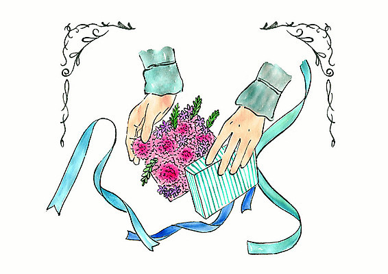 PSD 계절 리본 일러스트 수채화 선물 신체부위 컬러풀 양손 어버이날 스승의날 카네이션 감사 5월행사 가정의달 국내일러스트 손 기념일 꽃 감정 컬러 사람 이벤트 5월 파일형식