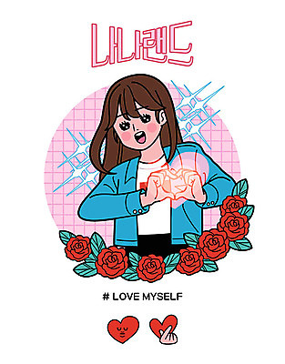 여자 일러스트 한명 사람 상반신 성인 빛 반짝임 컬러풀 장미 유행 하트 자신감 카툰스타일 손하트 성인여자한명만 나나랜드 국내일러스트 AI파일 모양 1 꽃 감정 컬러 모션 손짓 신조어 여자한명만 성인여자만 파일형식 벡터