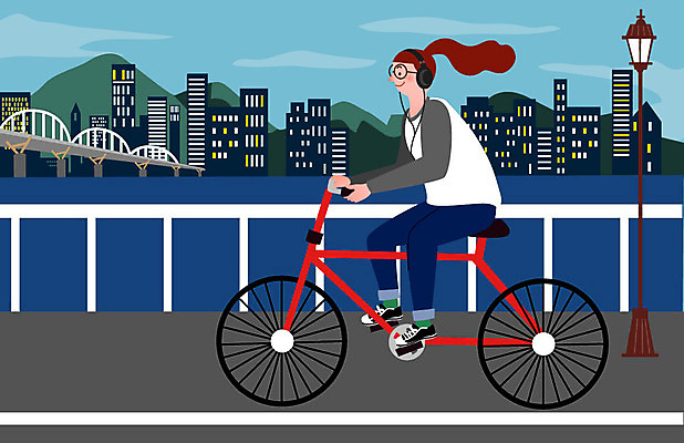 전신 우먼라이프 라이프스타일 여자 가로등 일러스트 한명 사람 빌딩 성인 취미 일상 자전거 헤드셋 도시 강가 싱글 가교 싱글라이프 성인여자한명만 욜로라이프 소확행 혼족 국내일러스트 AI파일 1 건축물 공공시설 음향기기 건물 라이프 생활 강 바이크 헤드폰 신조어 여자한명만 성인여자만 파일형식 벡터