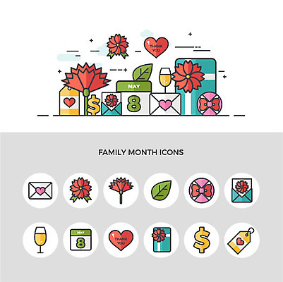아이콘 꽃 잎 돈 선물 사람없음 세트 꼬리표 하트 샴페인 어버이날 5월 편지 카네이션 5월행사 가정의달 2D아이콘 AI파일 카드프레임 모양 식물 기념일 프레임 주류 이벤트 라벨 날짜 재산 파일형식 벡터