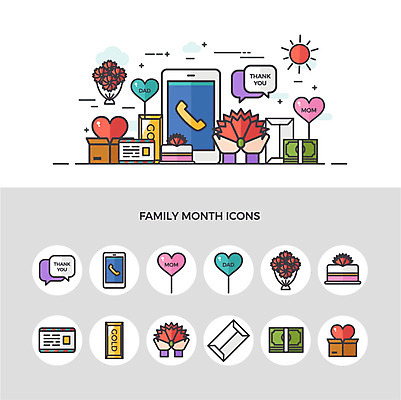 아이콘 꽃다발 말풍선 엄마 선물 사랑 사람없음 세트 케이크 아빠 어버이날 5월 편지 카네이션 택배 5월행사 가정의달 통화 금괴 돈봉투 현금가방 2D아이콘 AI파일 기념일 꽃 감정 가방 가족 모션 디저트 봉투 이벤트 운송업 날짜 황금 파일형식 벡터